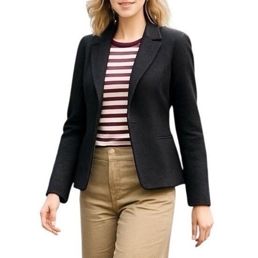 Barry Bricken VINTAGE Blue/Brown Long Sleeve Blazer Jacket